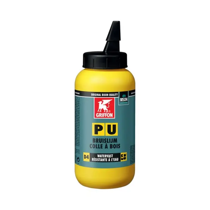 Promotion Colle à bois POLYURETHANE Résistante à l‘eau D4 250gr translucide - Griffon France