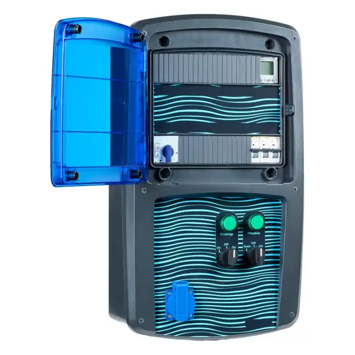 Expédition Rapide Coffret électrique piscine évolutif avec horloge électronique digitale OHMTEC IP65 – IICSEN