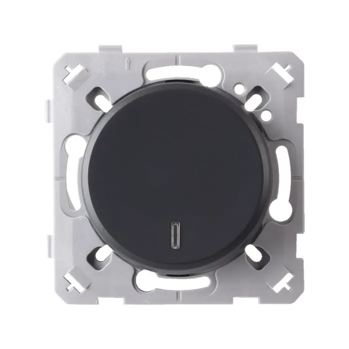 Offre Du Jour Interrupteur à voyant anthracite EPURE NF - Ohmtec - IICSEN