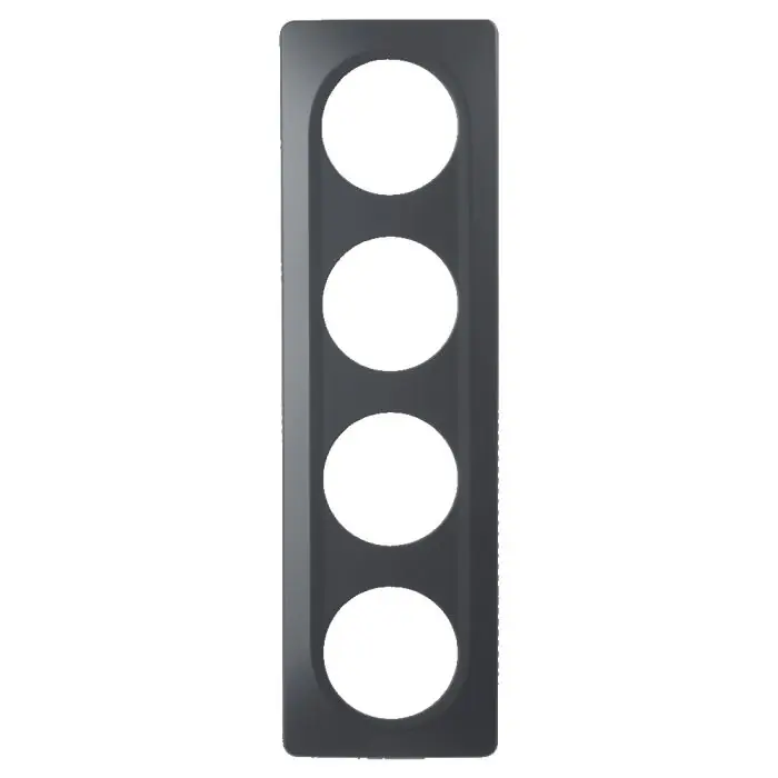 Expédié Aujourd'hui Plaque 4 postes anthracite EPURE - Ohmtec - IICSEN