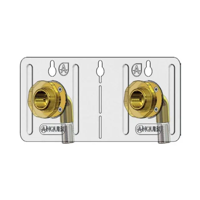 Sortie de cloison BIMFIX 150 mm Multicouche à sertir Ø16x2 - sortie coudée F1/2‘‘ - Anquier Must-Have