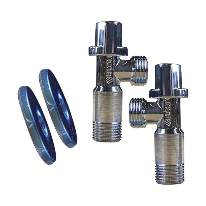 Lot de 2 robinets équerre système anticalcaire Mâle 1/2" (15/21) - Mâle 1/2" (15/21) Chromé - Arco Bon Marché