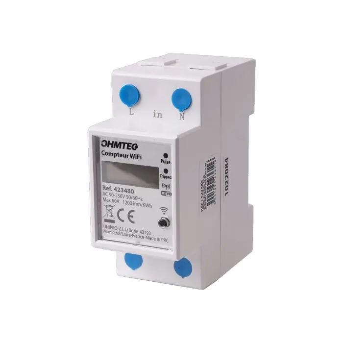 Compteur d‘énergie monophasé connecté WIFI - OHMTEC - IICSEN Offre Du Jour