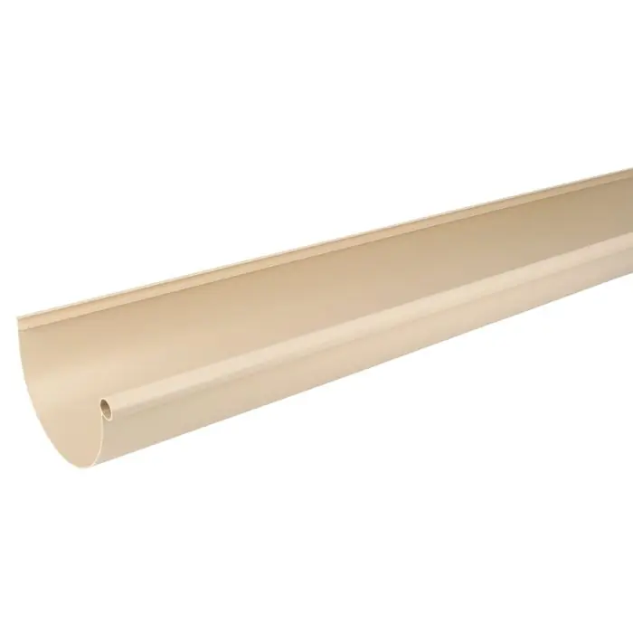 Certifié Profilé gouttière PVC 25 demi-ronde 4 ml – Sable – Nicoll