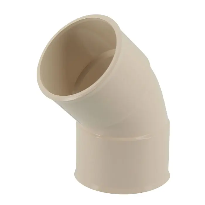 Satisfait Ou Remboursé Coude femelle-femelle 45° - Sable - pour tube Nicoll Ø50