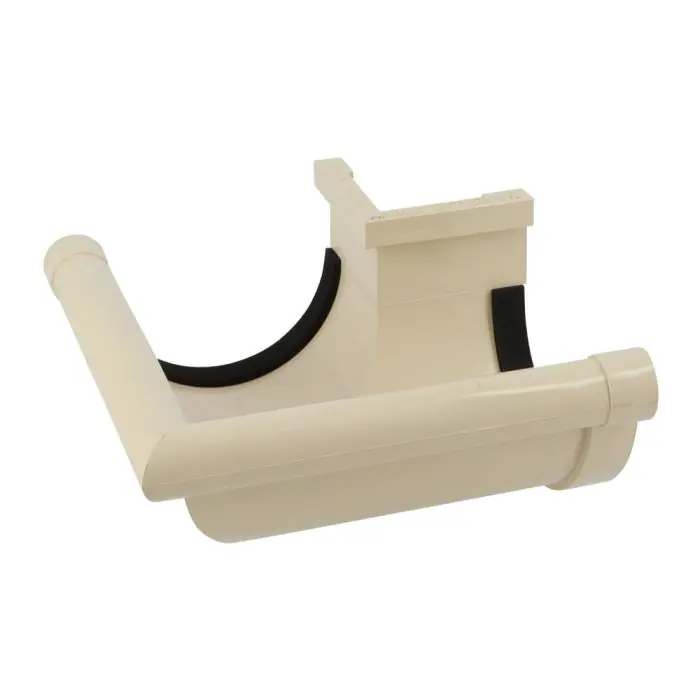 Prix Bas Angle extérieur à joint – Sable – pour gouttière PVC demi-ronde de 16 – Nicoll