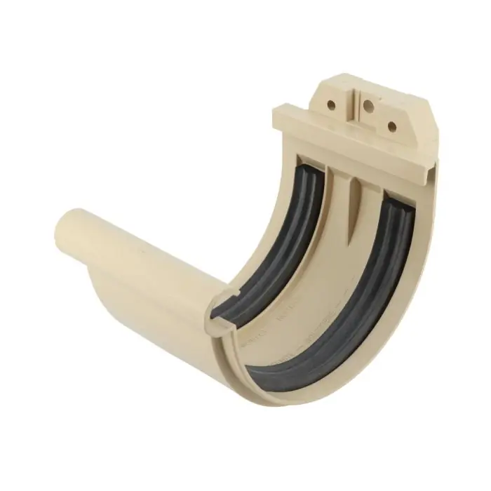 Nouvelle Collection Jonction à joint – Sable – pour gouttière PVC demi-ronde de 25 – Nicoll