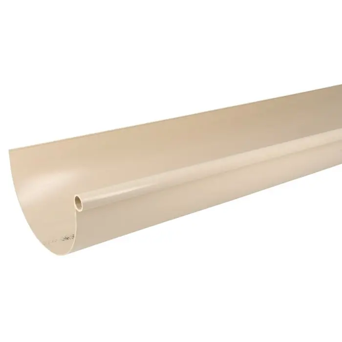 Acheter En Ligne Profilé gouttière PVC 33 demi-ronde 4ml – Sable – Nicoll