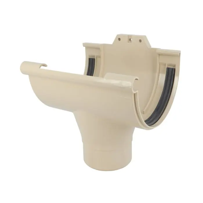 Offre Du Jour Naissance centrale à joint Ø100 - Sable - pour gouttière PVC demi-ronde de 33 - Nicoll