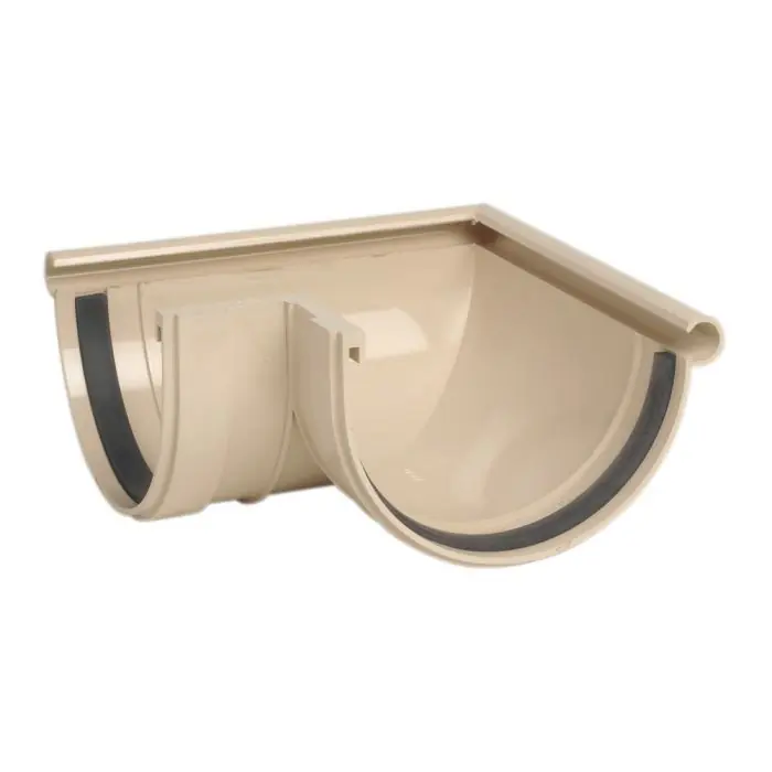 Angle extérieur à joint – Sable – pour gouttière PVC demi-ronde de 33 – Nicoll Prix Cassé