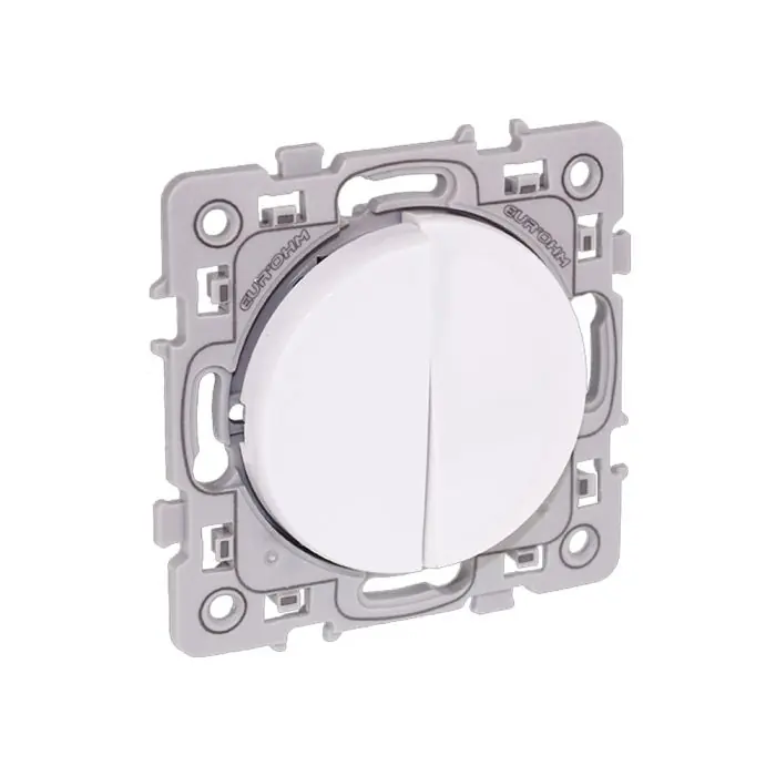 Va et vient + poussoir – SQUARE blanc – Eur‘Ohm Seulement Aujourd&rsquo;hui