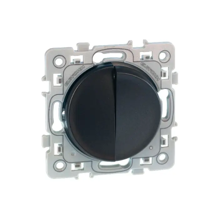 Va et vient + poussoir – SQUARE Anthracite – Eur‘Ohm Commander Vite