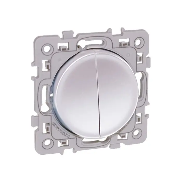 Va et vient + poussoir – SQUARE Silver – Eur‘Ohm Acheter Direct