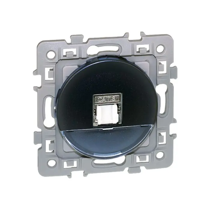 Usine Directe Prise RJ45 STP Cat.6A (grade 3) – SQUARE Anthracite – Eur‘Ohm