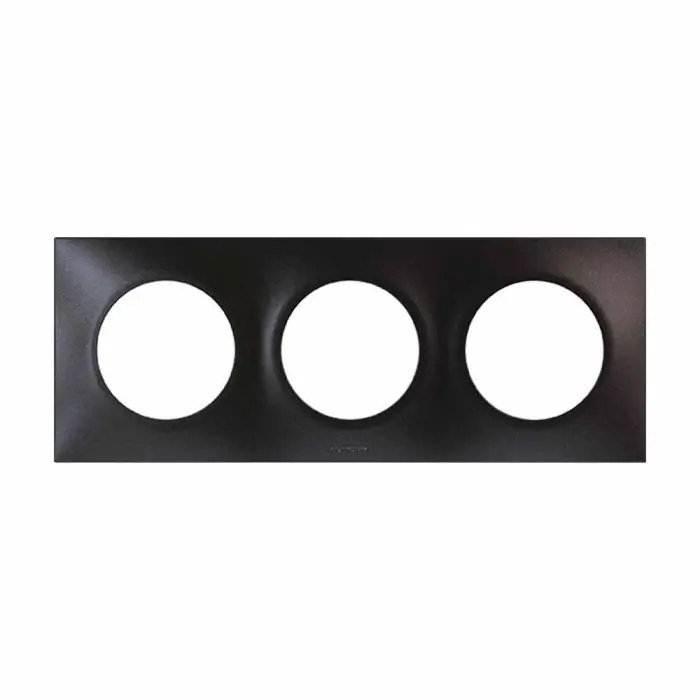 Plaque de finition 3 postes - SQUARE Anthracite - Eur‘Ohm Offre Exclusive