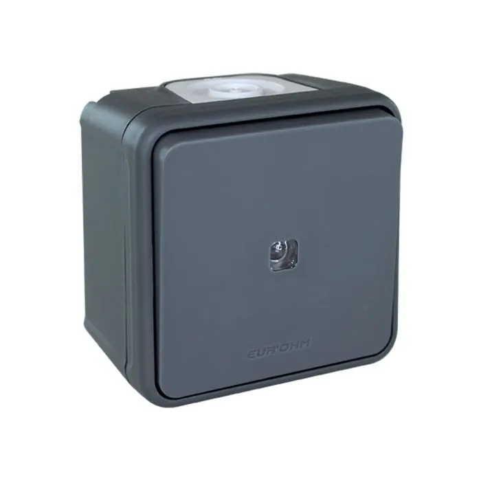 Nouvel Arrivage Bouton poussoir lumineux complet - étanche IP55 - OXXO Gris - Eur‘Ohm