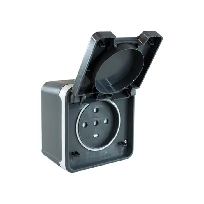 Top Vente Prise 20A 3P+N+T complet - étanche IP55 - OXXO Gris - Eur‘Ohm