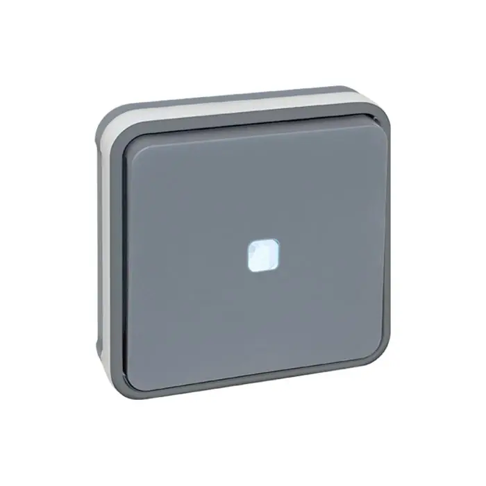 Seulement Aujourd'hui Bouton poussoir lumineux complet encastré - étanche IP55 - OXXO Gris - Eur‘Ohm