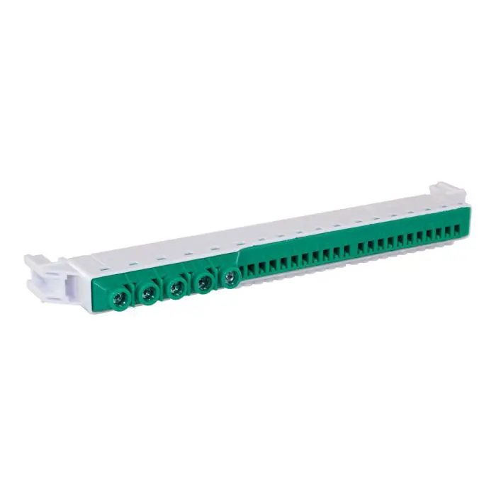 Bornier terre long 5x25²+22x4² - 13 modules - pour coffrets RxPro - Eur‘Ohm Vente Flash