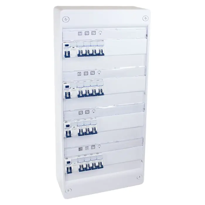 Tableau électrique TOP CHANTIER monté, câblé - 4 rangées - pour logement T4 ou T5 - Eur‘Ohm Jusqu'à Épuisement Des Stocks