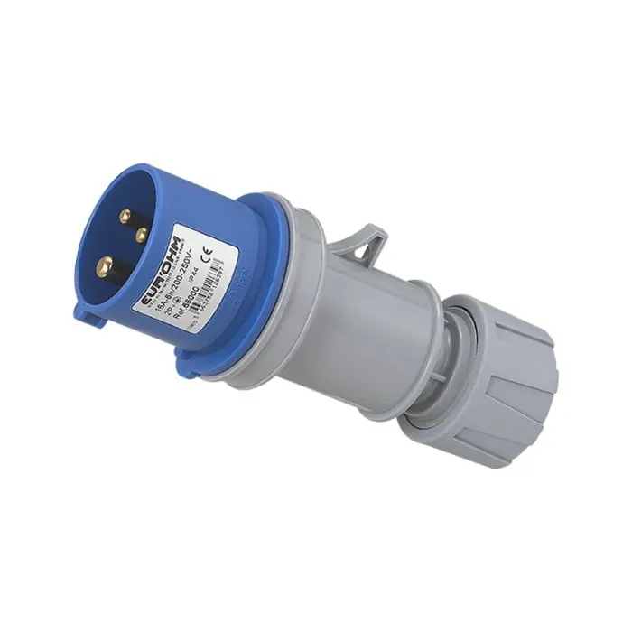 Fiche industrielle mobile droite IP44 - 2P+T - 16A - 230V AC - Eur‘Ohm Petit Prix