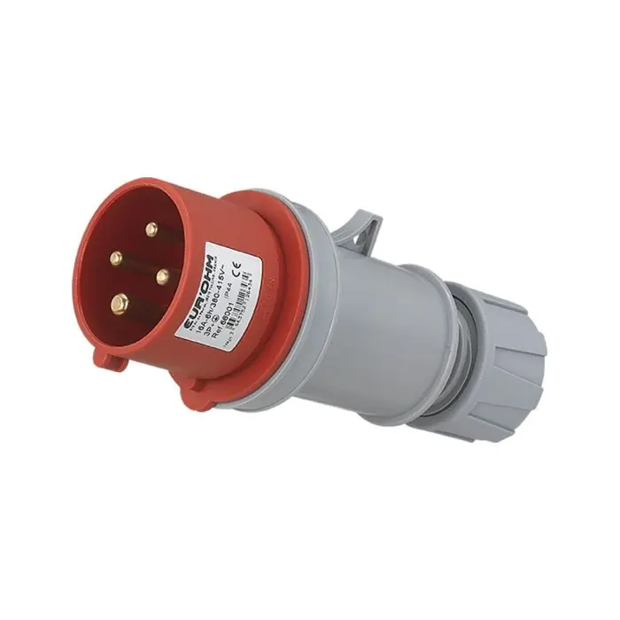 Fiche industrielle mobile droite IP44 - 3P+T - 16A - 400V AC - Eur‘Ohm Vente Directe