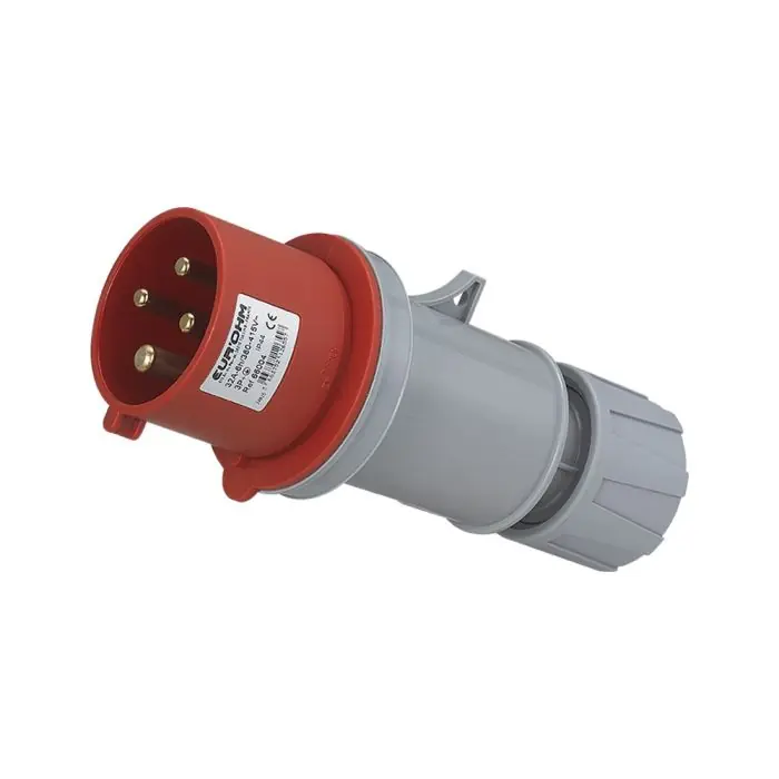 Offre Exclusive Fiche industrielle mobile droite IP44 - 3P+T - 32A - 400V AC - Eur‘Ohm