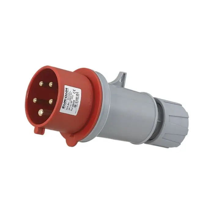 Fiche industrielle mobile droite IP44 - 3P+N+T - 32A - 400V AC - Eur‘Ohm Seulement Aujourd'hui