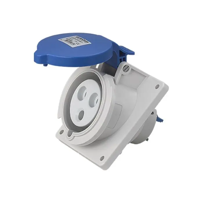 Prix Promo Socle de prise industrielle à encastrer à 20° IP44 - 2P+T - 32A - 230V AC - Eur‘Ohm
