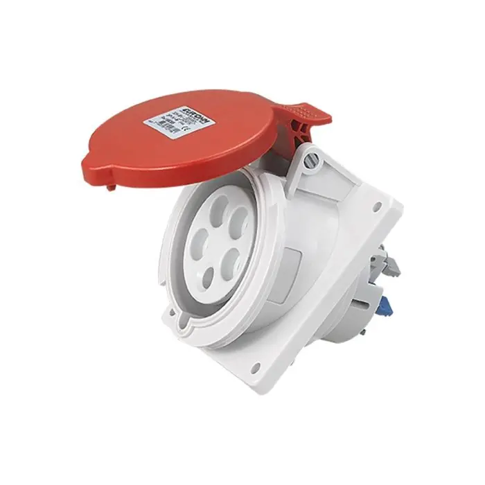 Affaire À Saisir Socle de prise industrielle à encastrer à 20° IP44 - 3P+N+T - 32A - 400V AC - Eur‘Ohm