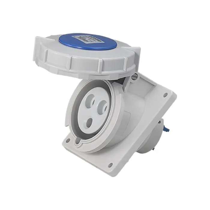 Socle de prise industrielle à encastrer à 20° IP67 - 2P+T - 32A - 230V AC - Eur‘Ohm Offre Spéciale