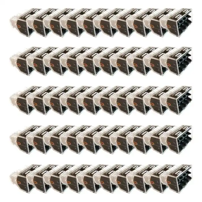 Boîte de 50 connexion rapide 8 entrées - gris - Eur‘Ohm Haute Qualité