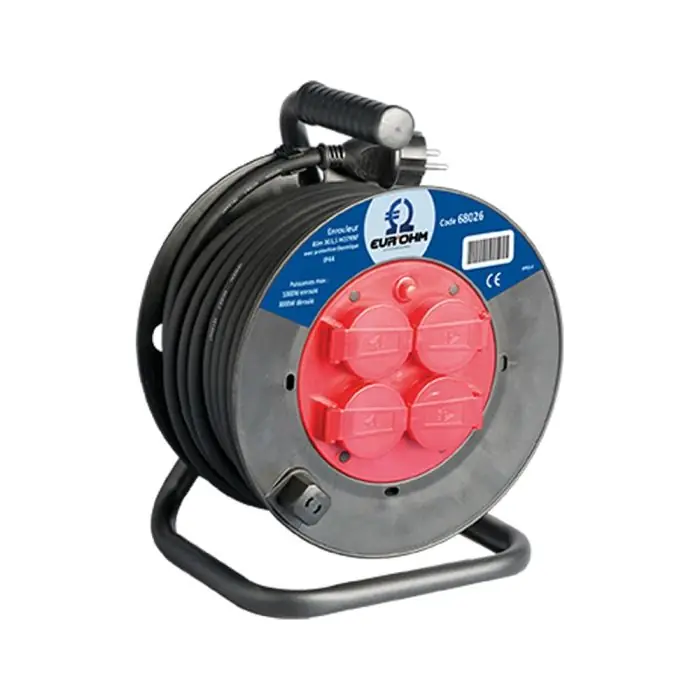 Acheter Direct Enrouleur étanche IP44 – 3×2,5 mm² – 20 m – Eur‘Ohm