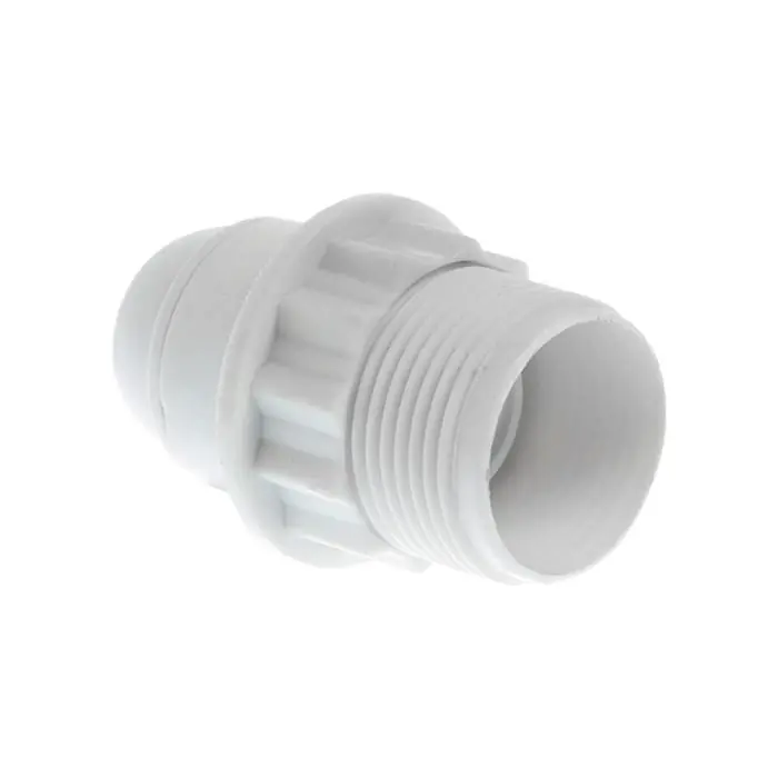 Pas Cher Douille E 27 double bague blanche - Eur‘Ohm