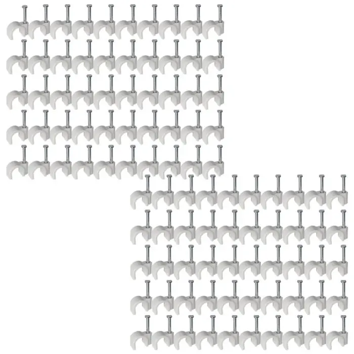 Boîte de 100 attaches pontets Ø25 pour tubes IRL et câbles - Gris - Eur‘Ohm Achat Immédiat
