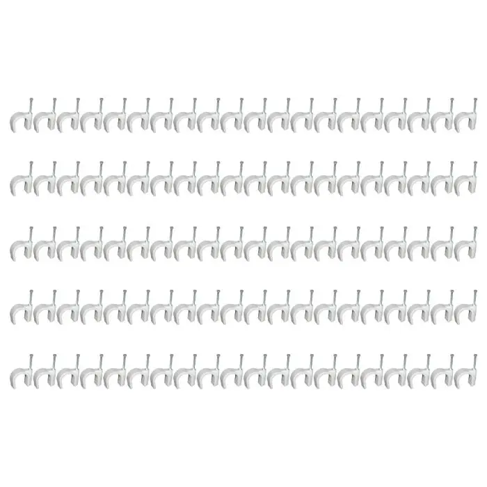 Boîte de 100 attaches pontets Ø7 pour tubes IRL et câbles - Blanc - Eur‘Ohm Solde