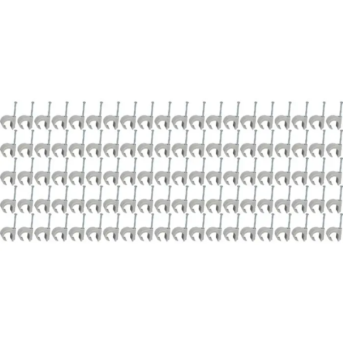 Boîte de 100 attaches pontets multi-diamètres de Ø8 à Ø12 pour tubes IRL et câbles - Gris - Eur‘Ohm Dernier Modèle