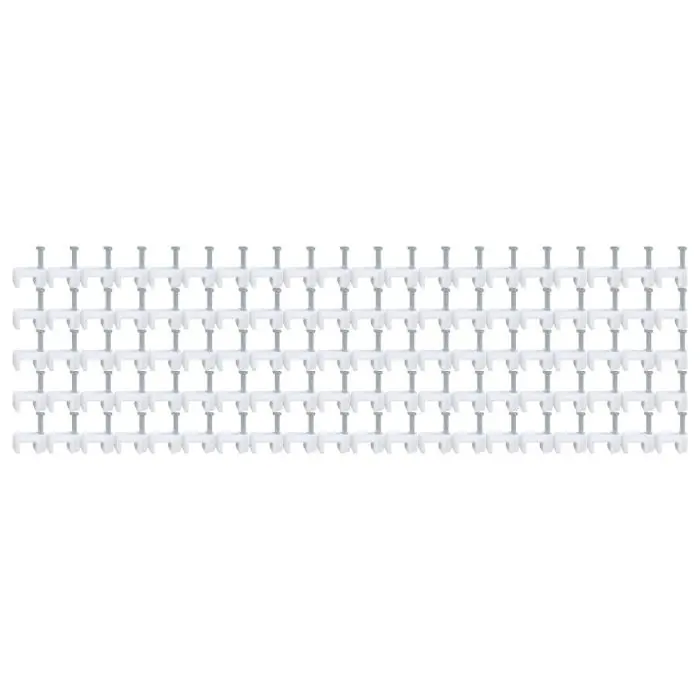 Boîte de 100 attaches pontets pour câble méplat 2x0,5mm² ou 2x0,75mm² - Blanc - Eur‘Ohm Usine Directe