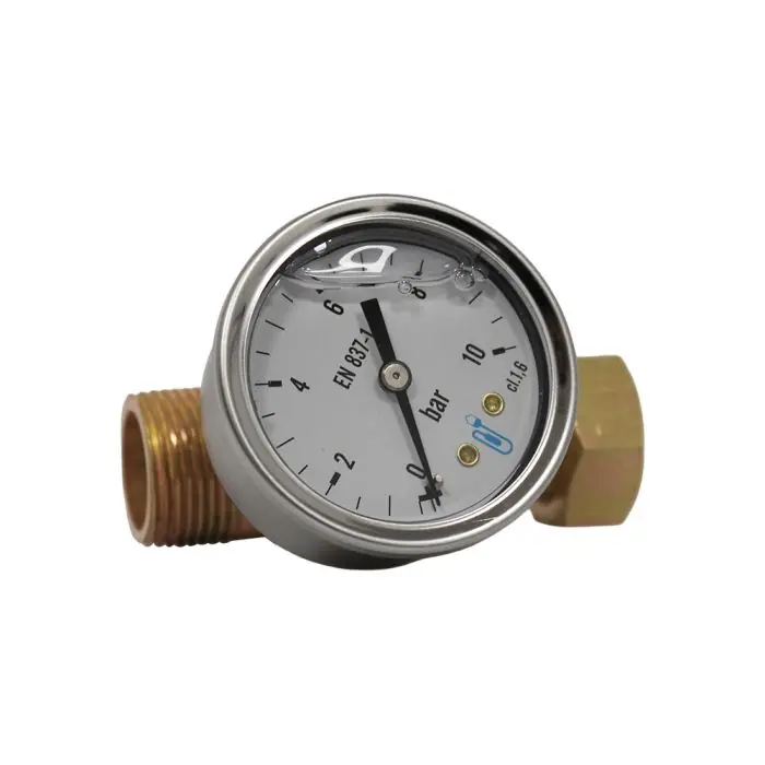 Dernière Chance Jaquette prise pression réseau eau M3/4"-FL.3/4‘‘+Manomètre Axial 0/10b. Glycérine - Arcanaute