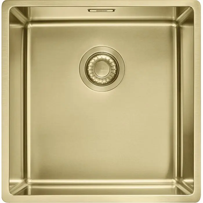 Cuve Mythos Masterpièce BXM 110-40 reflet d‘or - 440 x 450 x 200 mm - sous-meuble 50 cm - vidage manuel - Franke Quantité Limitée