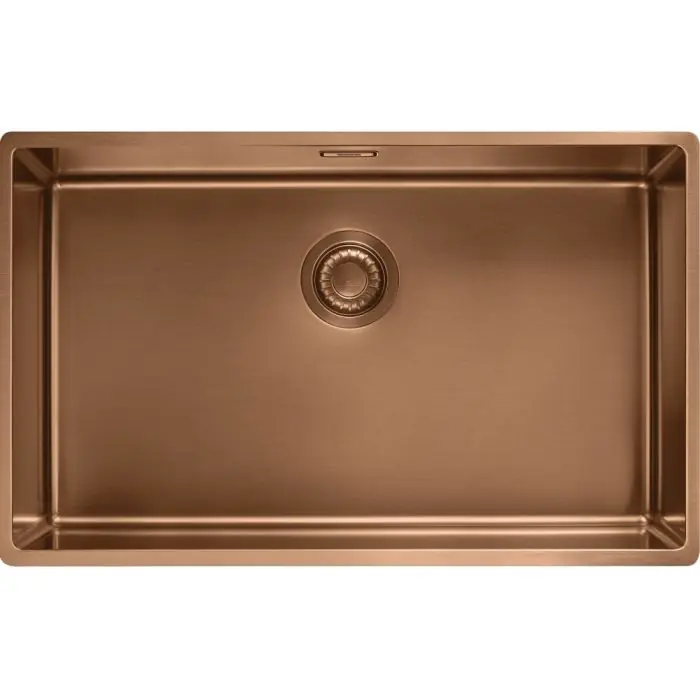 Achat Immédiat Cuve Mythos Masterpièce BXM 110-68 cuivre – 725 x 450 x 200 mm – sous-meuble 80 cm – vidage manuel – Franke