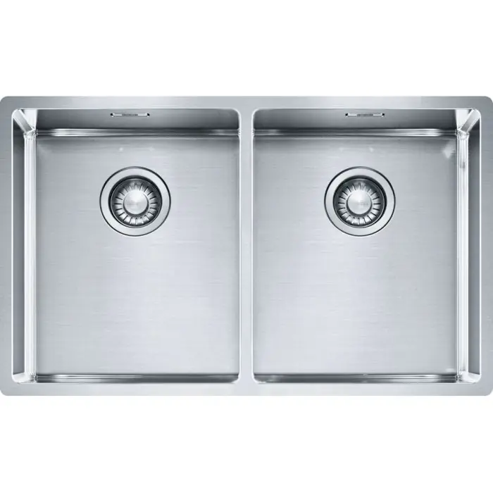 Cuve Box Inox BXX 120 34-34 – 740 x 450 x 200 mm – sous-meuble 80 cm – vidage automatique – Franke Must-Have