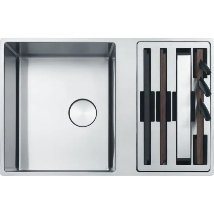 Produit De Marque Cuve Box Center BWX 220-41-27 Inox - 790 x 510 mm - sous-meuble 90 cm - vidage automatique - Franke