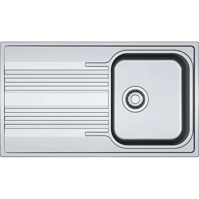 Évier Smart Inox SRL 611-86 Inox-Dekor - 860 x 500 x 180 mm - sous-meuble 45 cm - vidage automatique - Franke Populaire