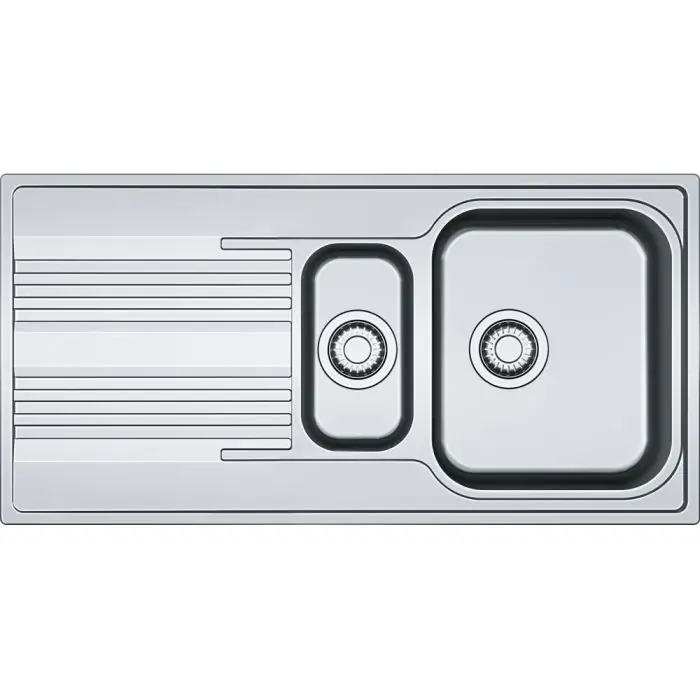 Évier Smart Inox SRL 651 Inox-Dekor Auto - 1000 x 500 x 180/120 mm - sous-meuble 60 cm - vidage automatique - Franke Paiement Sécurisé