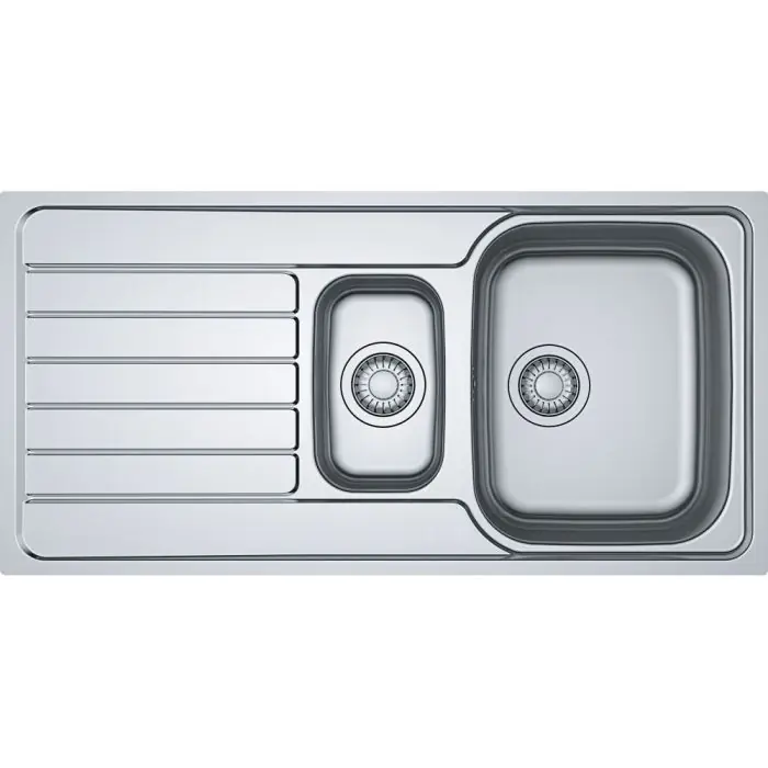Authentique Évier Spark SKX 651 Inox - 1000 x 500 x 160/90 mm - sous-meuble 60 cm - vidage automatique - Franke