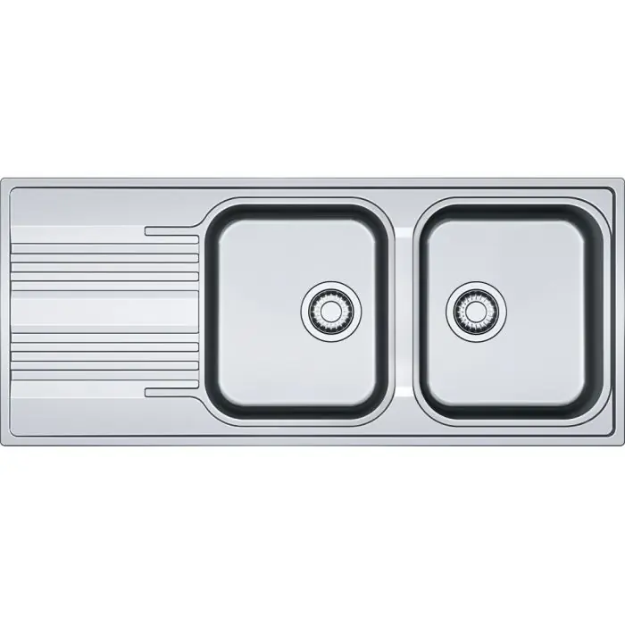 Expédié Aujourd'hui Évier Smart Inox SRX 621 Inox - 1160 x 500 x 180 mm - sous-meuble 80 cm - vidage automatique - Franke