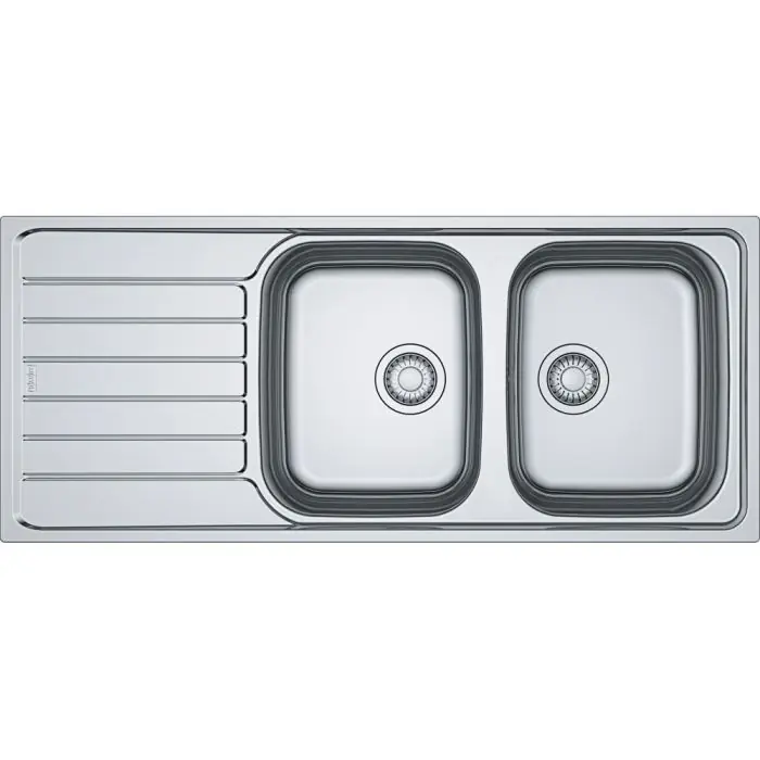 Acheter En Ligne Évier Spark SKX 621 inox-dekor - 1160 x 500 x 160 mm - sous-meuble 80 cm - vidage automatique - Franke