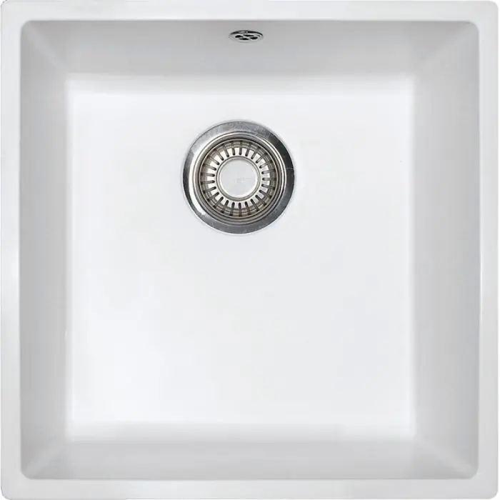 Cuve Domus Tectonite DMD 110-40 - blanc artic - 440 x 440 x 200 mm - sous-meuble 50 cm - vidage manuel - Franke Offre Exclusive