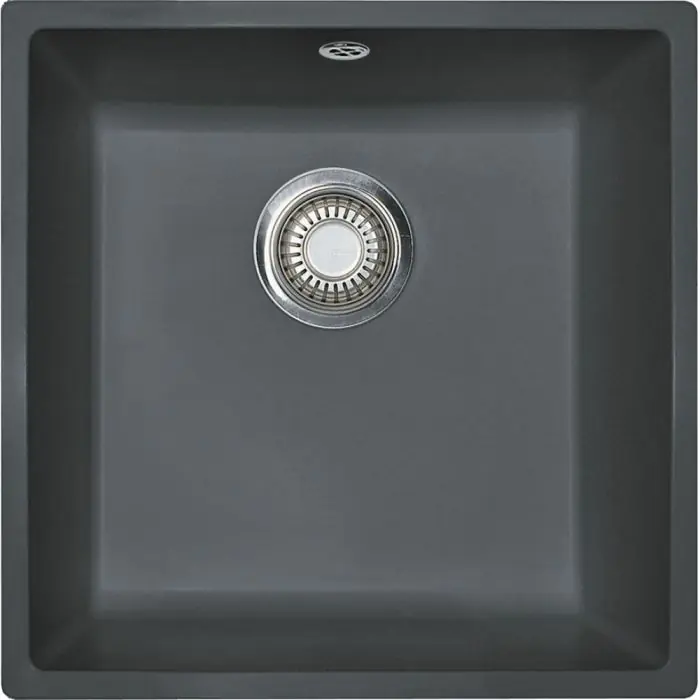 Certifié Cuve Domus Tectonite DMD 110-40 - graphite - 440 x 440 x 200 mm - sous-meuble 50 cm - vidage manuel - Franke